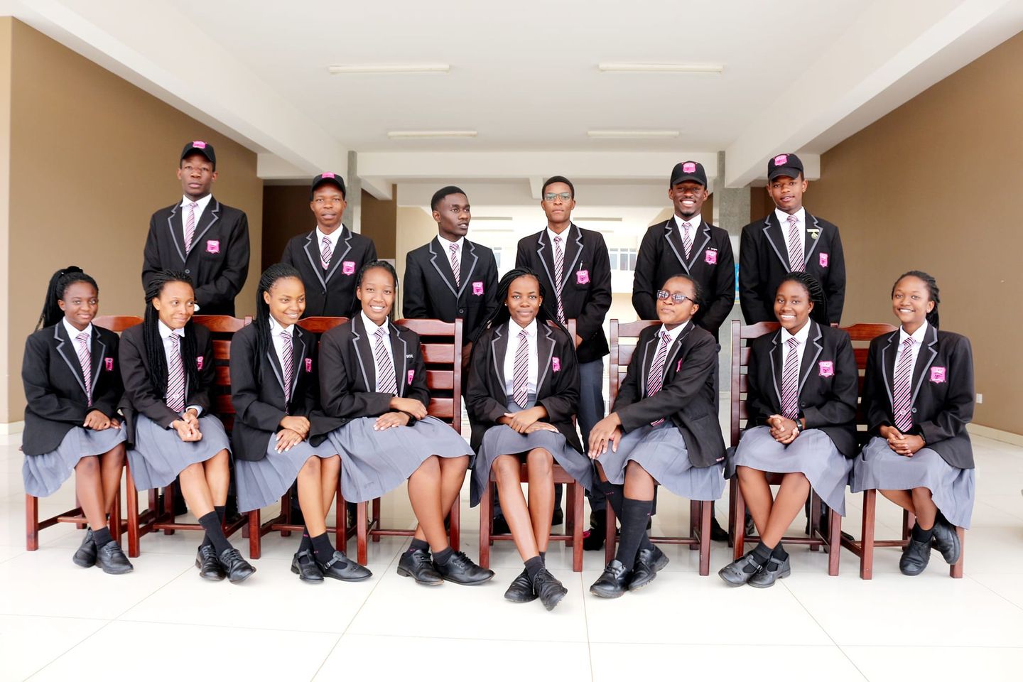 Students posing for a group photograph